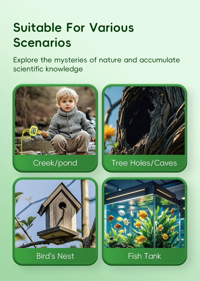 HD Borescope Inspection Camera for Kids Nature Exploration and Science