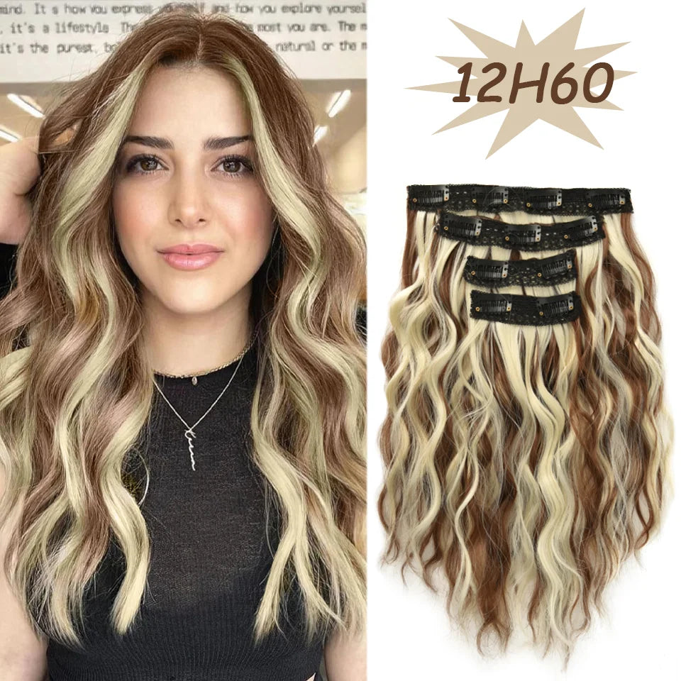 12-Inch Wavy Clip-In Hair Extensions for Daily Volume - 13