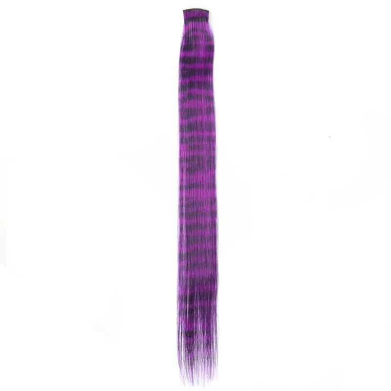Colorful Leopard Print Clip-In Hair Extensions for Parties and Daily Use - 11