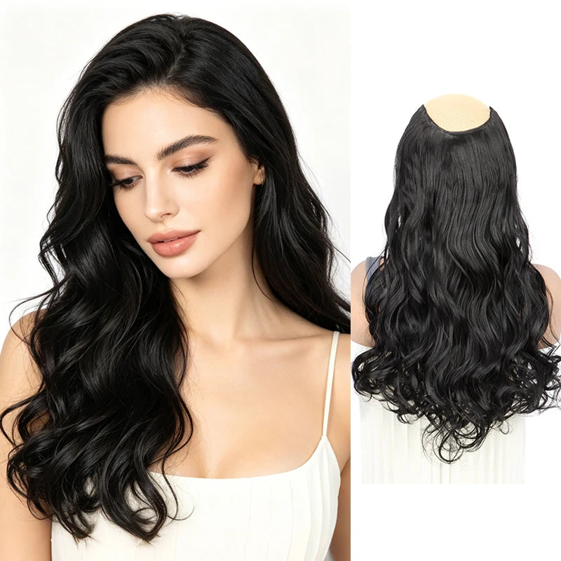 24-Inch Long Wavy Clip-In Hair Extension for Instant Volume - 15