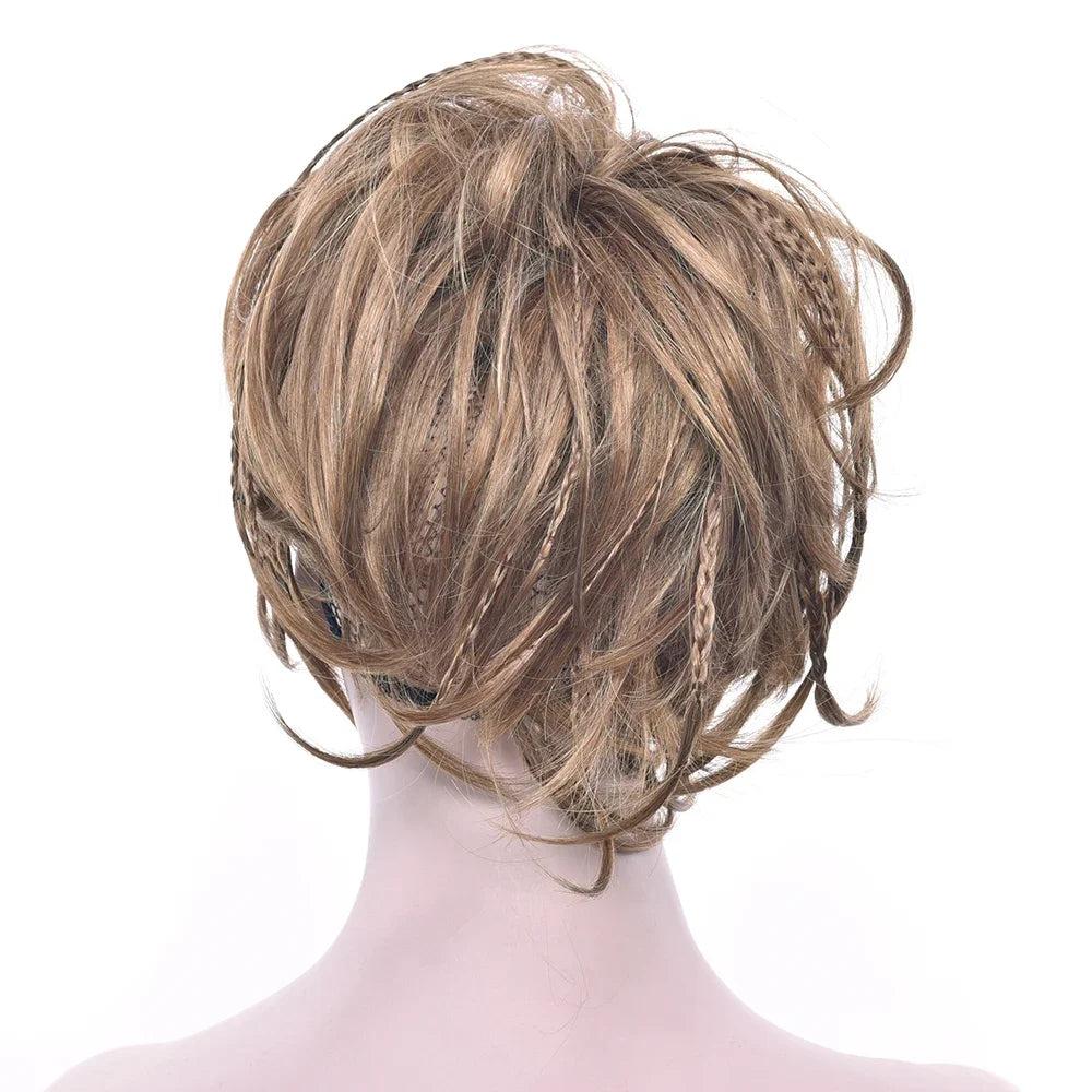 Messy Braided Bun Hair Scrunchie for Quick Elegant Hairstyles - 8
