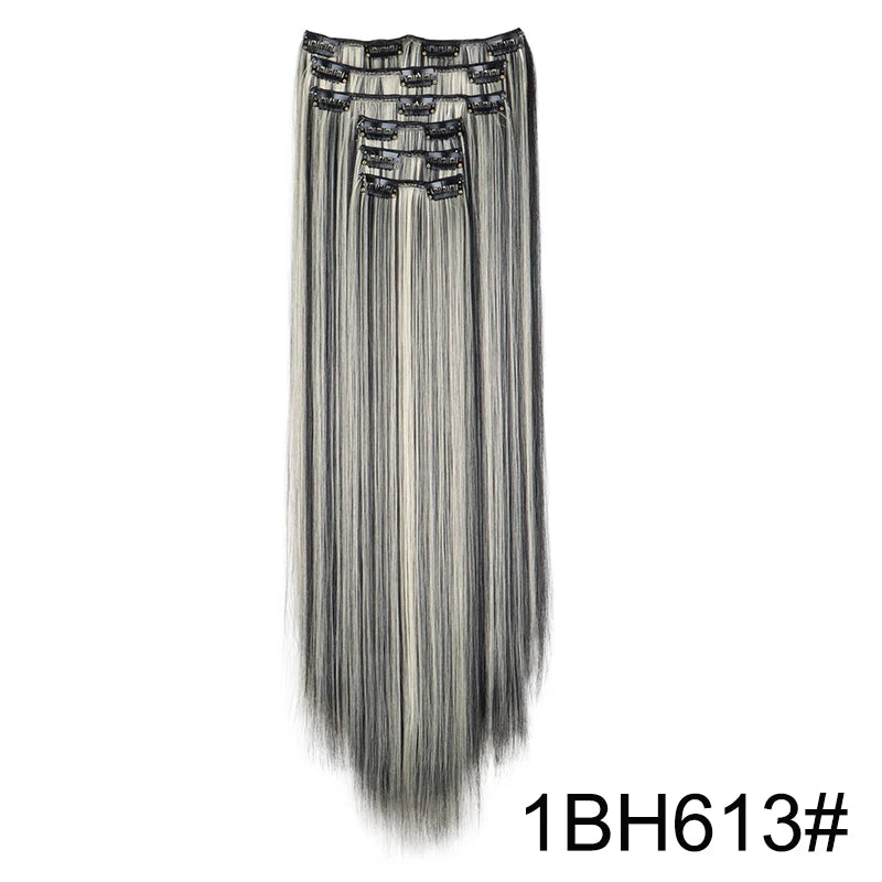 Long Straight Clip-In Hair Extensions for Instant Volume and Length