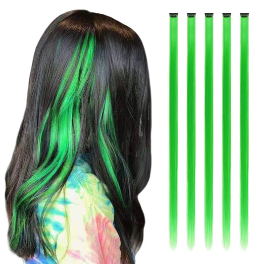 Colorful Clip-In Hair Extensions for Party Highlights