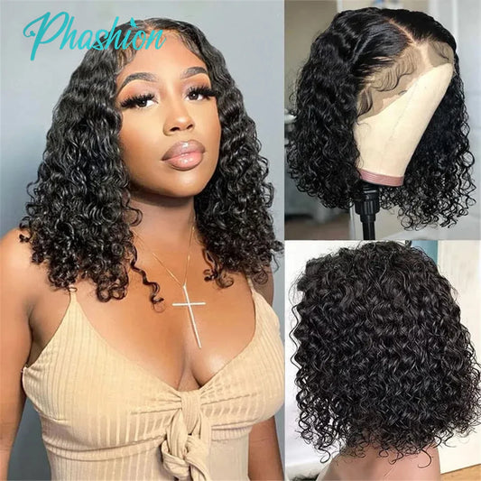 Deep Curly Short Bob Lace Front Human Hair Wig