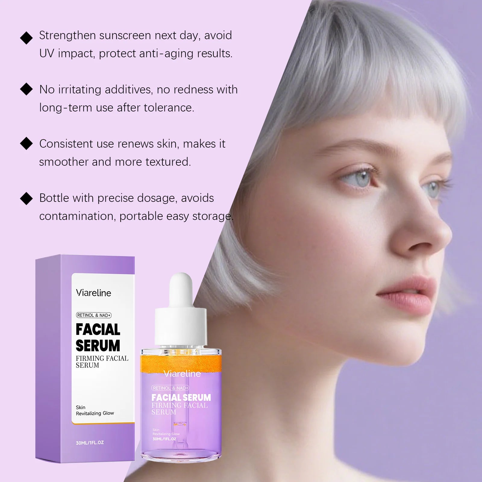 Anti-Aging Retinol Facial Serum for Skin Firming and Fine Line Reduction - 11