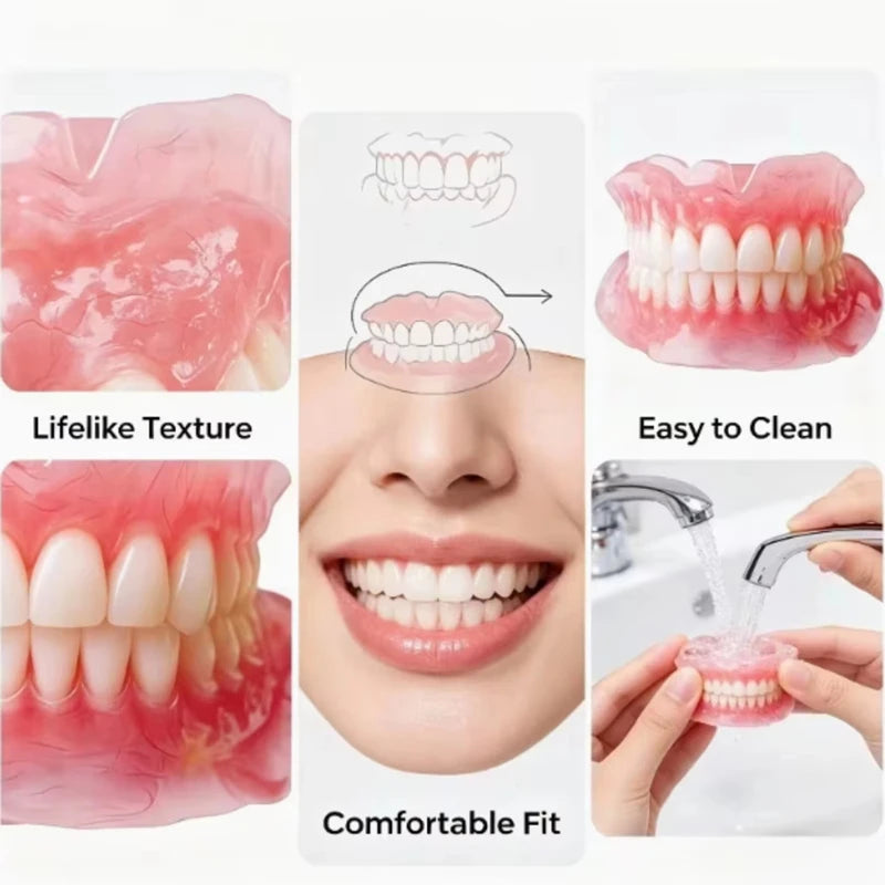 Comfortable Silicone Snap-On Dentures for Natural Smile Restoration - 9