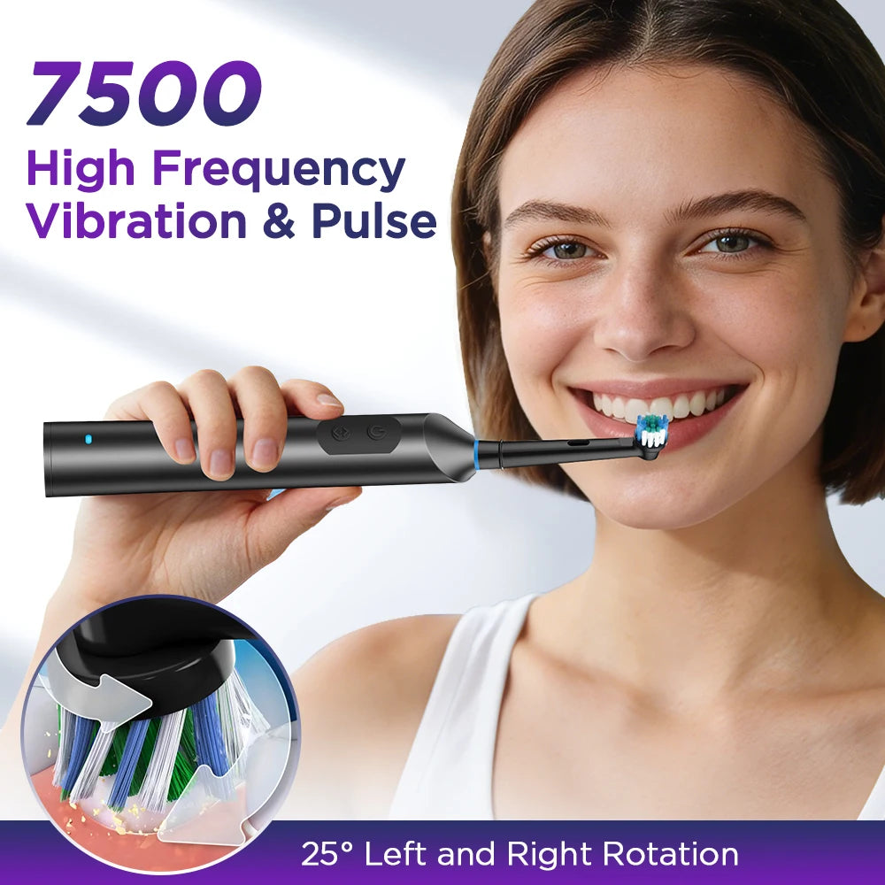Rechargeable Electric Toothbrush with 5 Modes and 4 Replacement Heads - 8