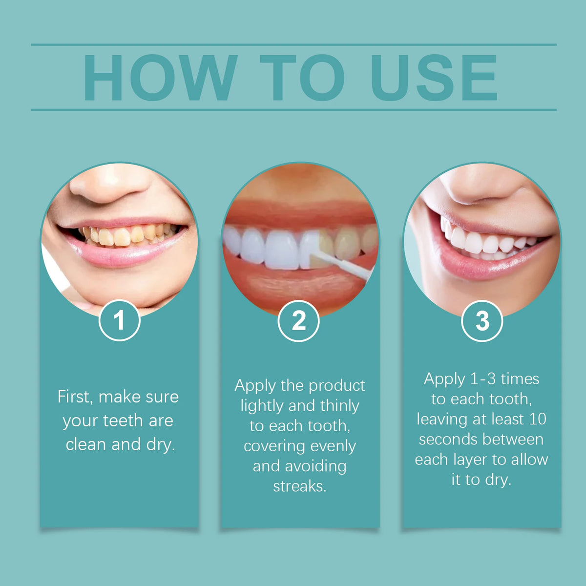 Instant Teeth Whitening Paint for Brighter Smile and Stain Removal