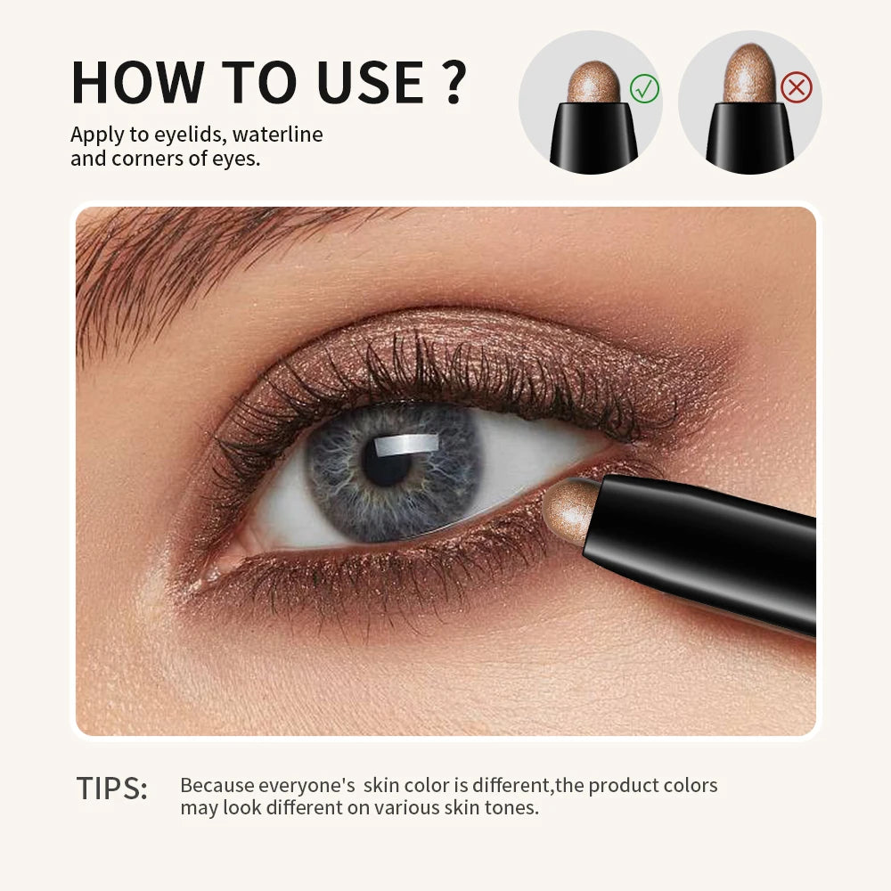 Long-Lasting Waterproof Shimmer and Matte Eyeshadow Pencil - 6