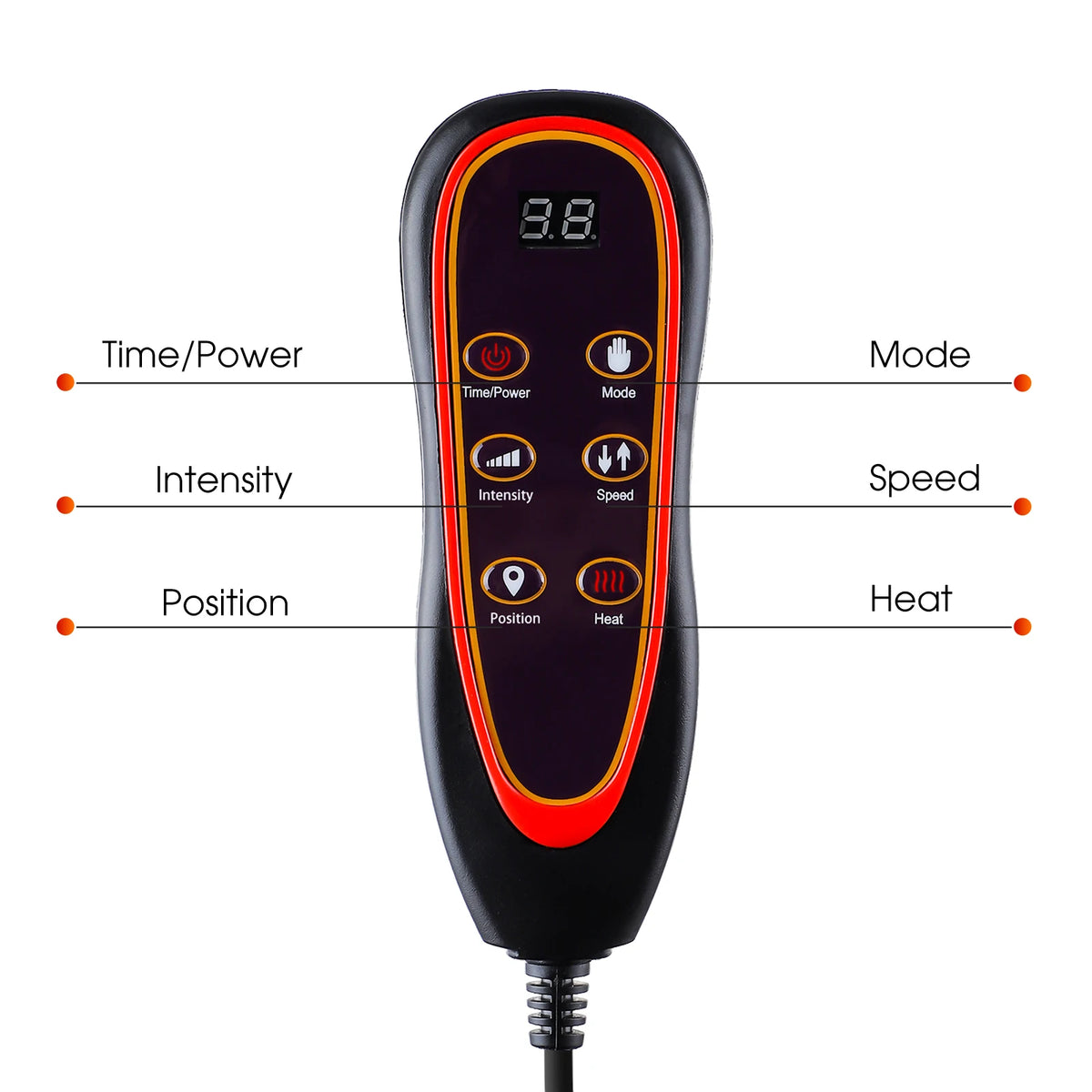 Full-Body Electric Heated Massage Chair Pad for Back and Neck Pain Relief