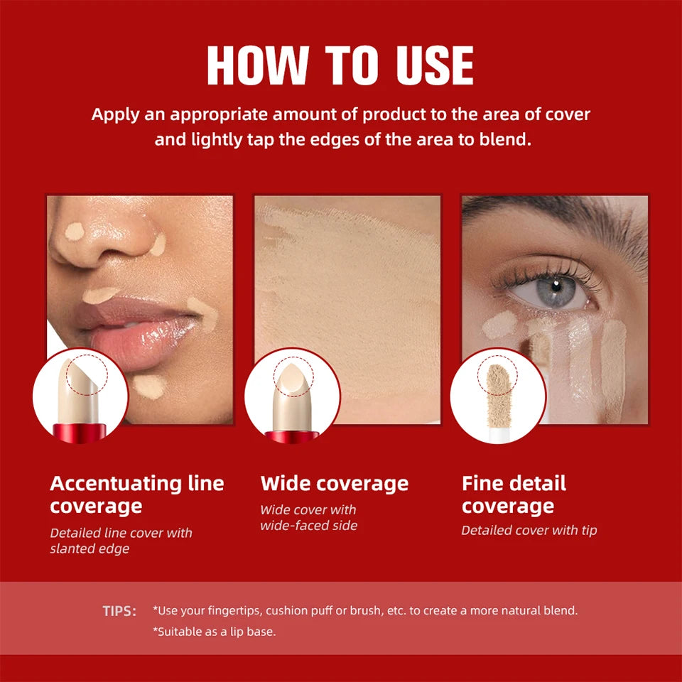 2-in-1 Blurring Concealer and Liquid Foundation for Flawless Full Coverage