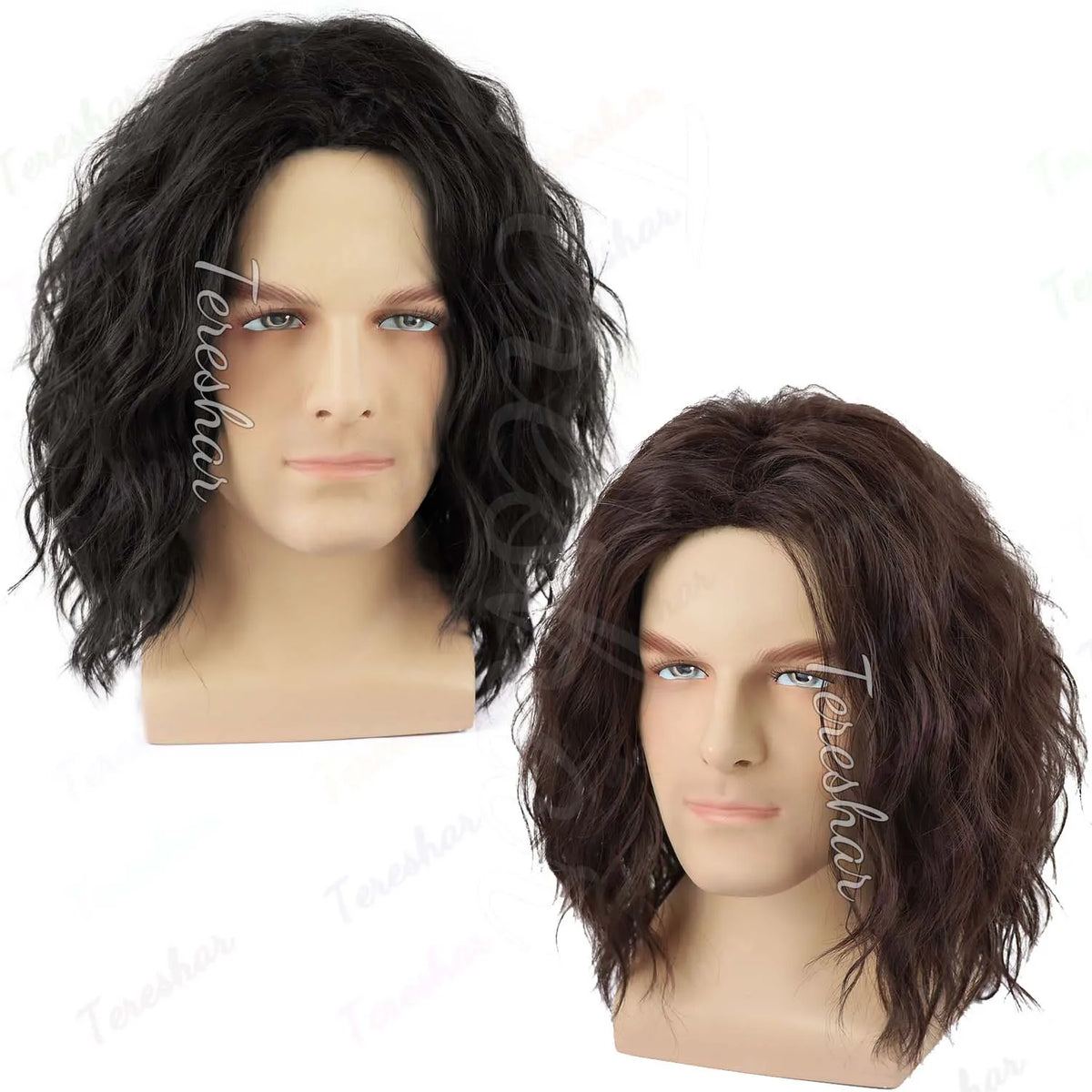 Short Curly Synthetic Hair Wig for Men Costume Parties and Cosplay