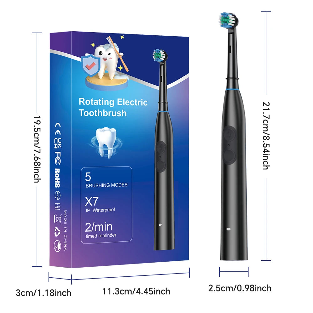 Rechargeable Rotating Electric Toothbrush with 5 Cleaning Modes - 15