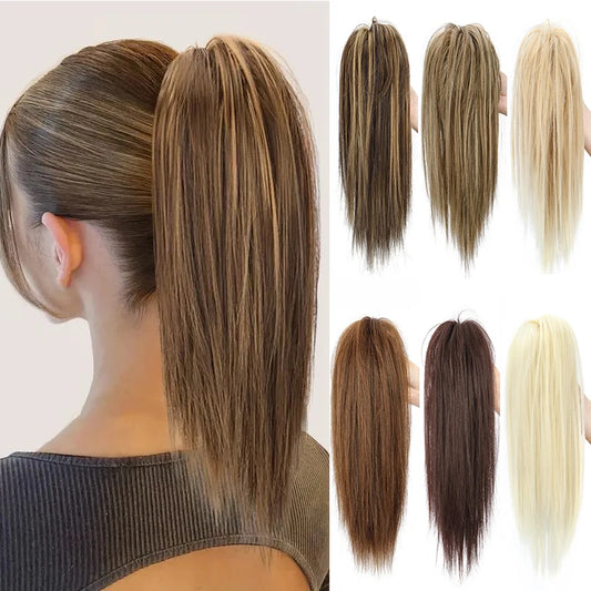 14-Inch Straight Claw Clip Ponytail Extension