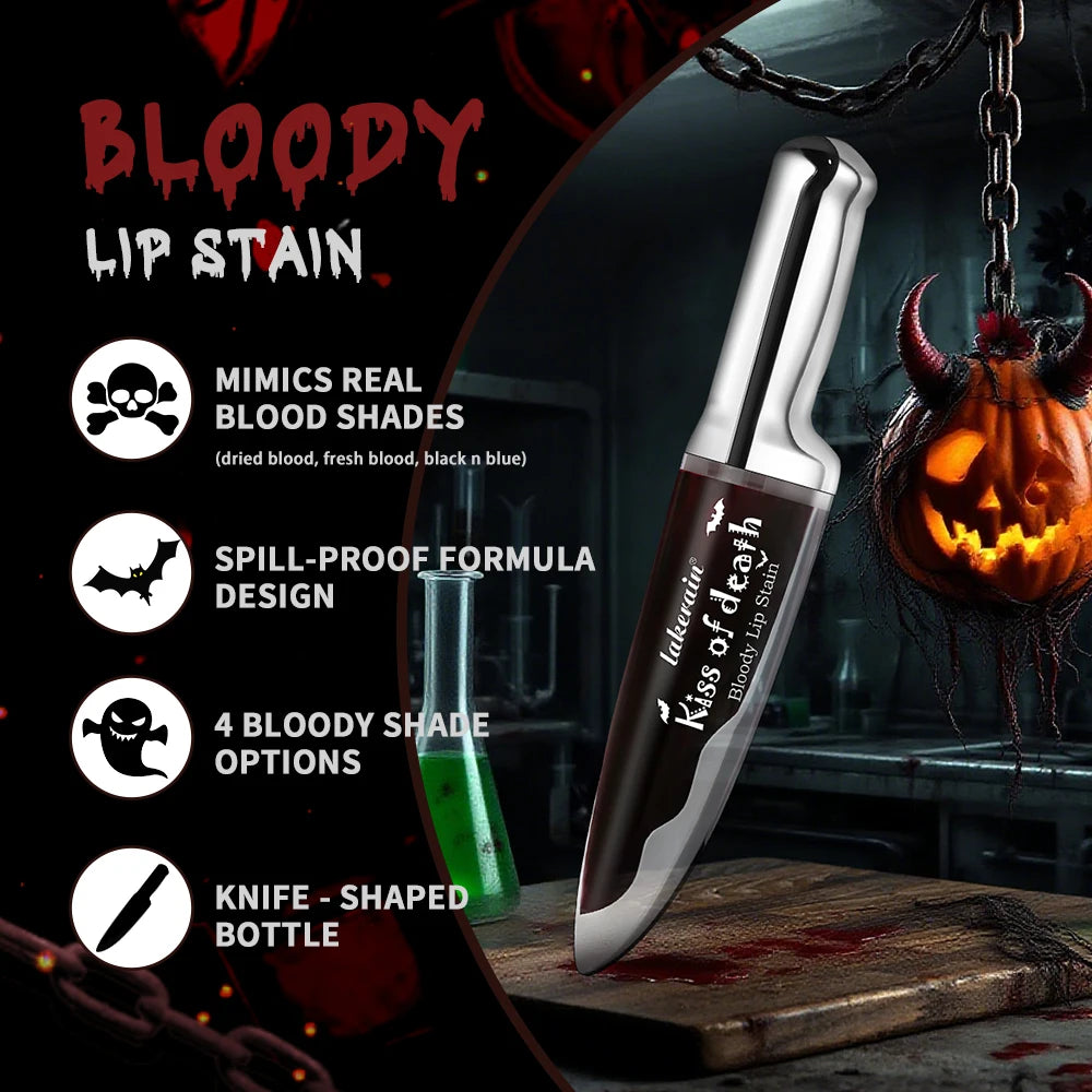 Bloody Lip Stain Set for Gothic Halloween Makeup and Costume Parties