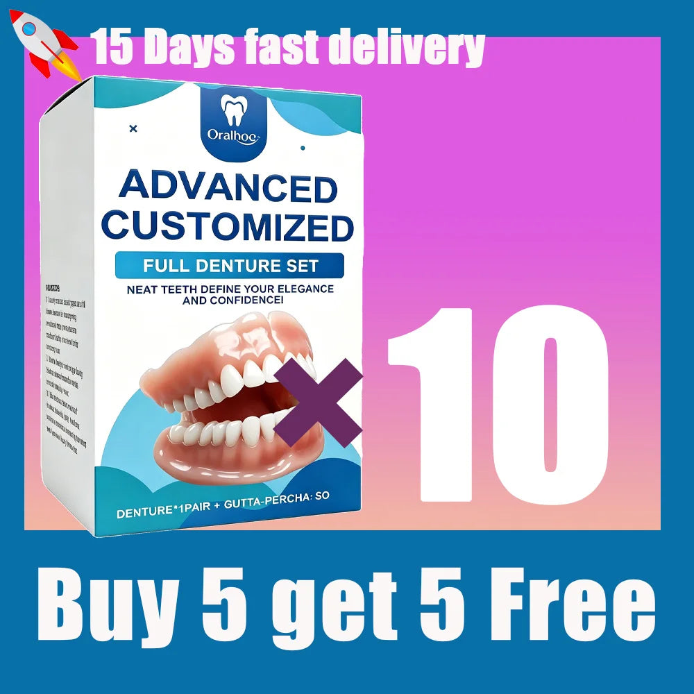 Realistic Temporary Denture Set for a Natural and Confident Smile