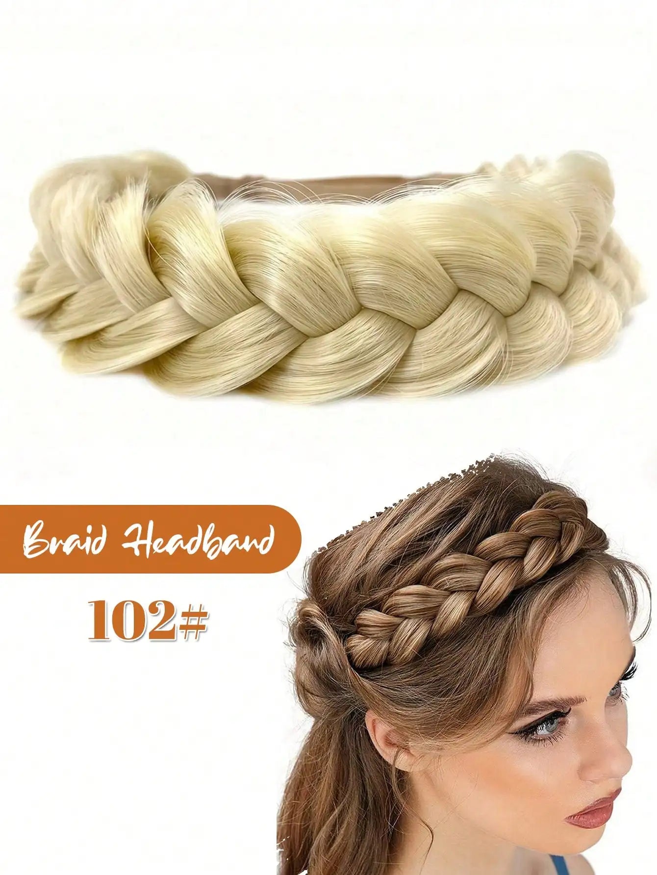 Braided Synthetic Hair Headband for Women and Girls - 28