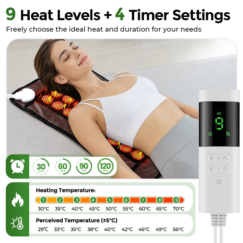 Natural Jade Stone Heating Pad for Back Pain and Muscle Relief - 5