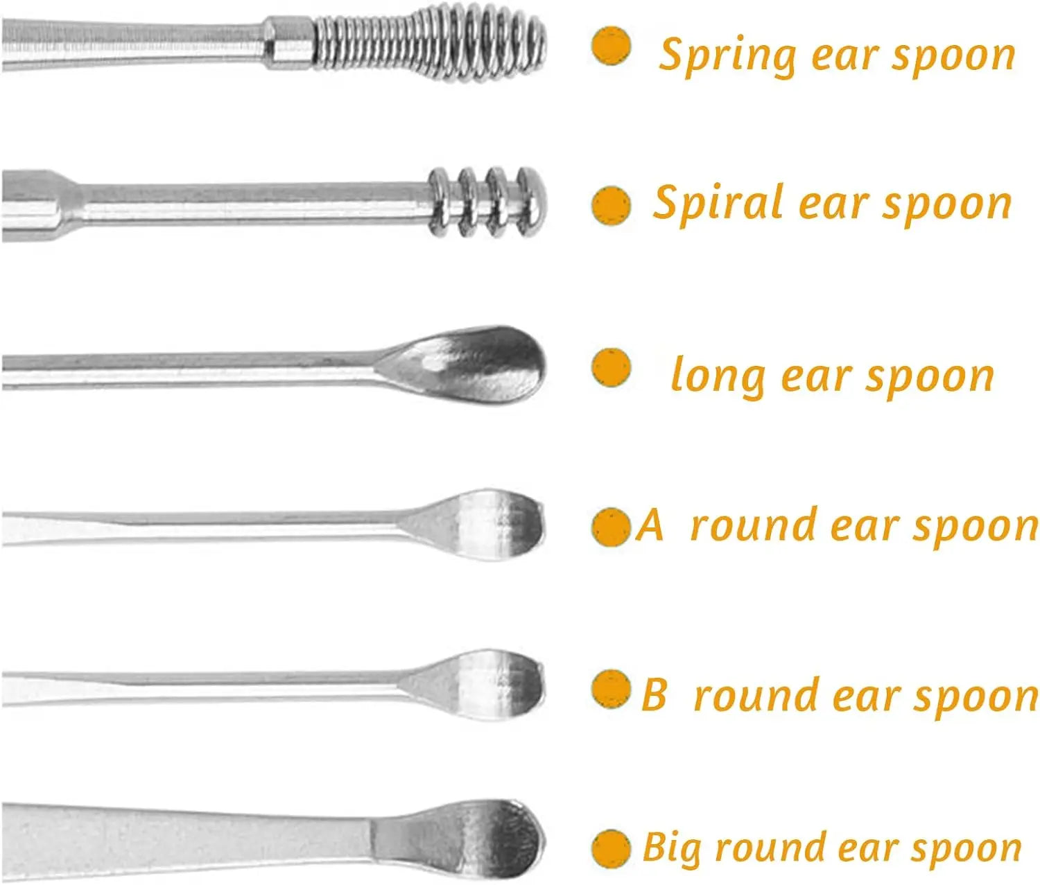 Professional Stainless Steel Ear Wax Removal Cleaning Tool Kit - 4