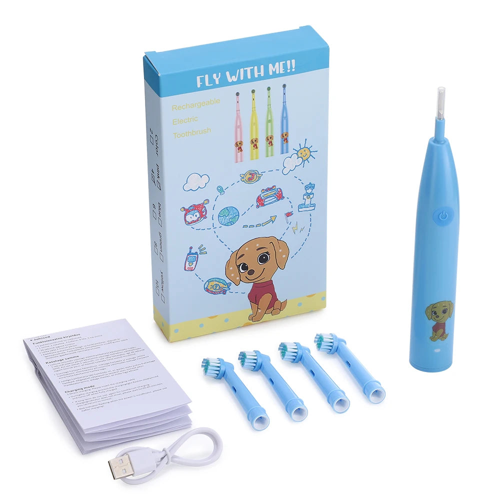 Rechargeable Electric Toothbrush for Kids with Soft Bristles and Timer - 17