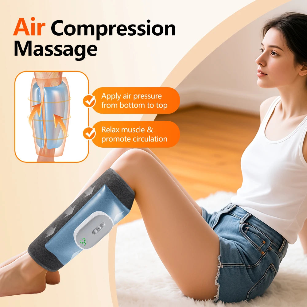 Wireless Air Pressure Calf Massager for Leg Pain Relief and Recovery
