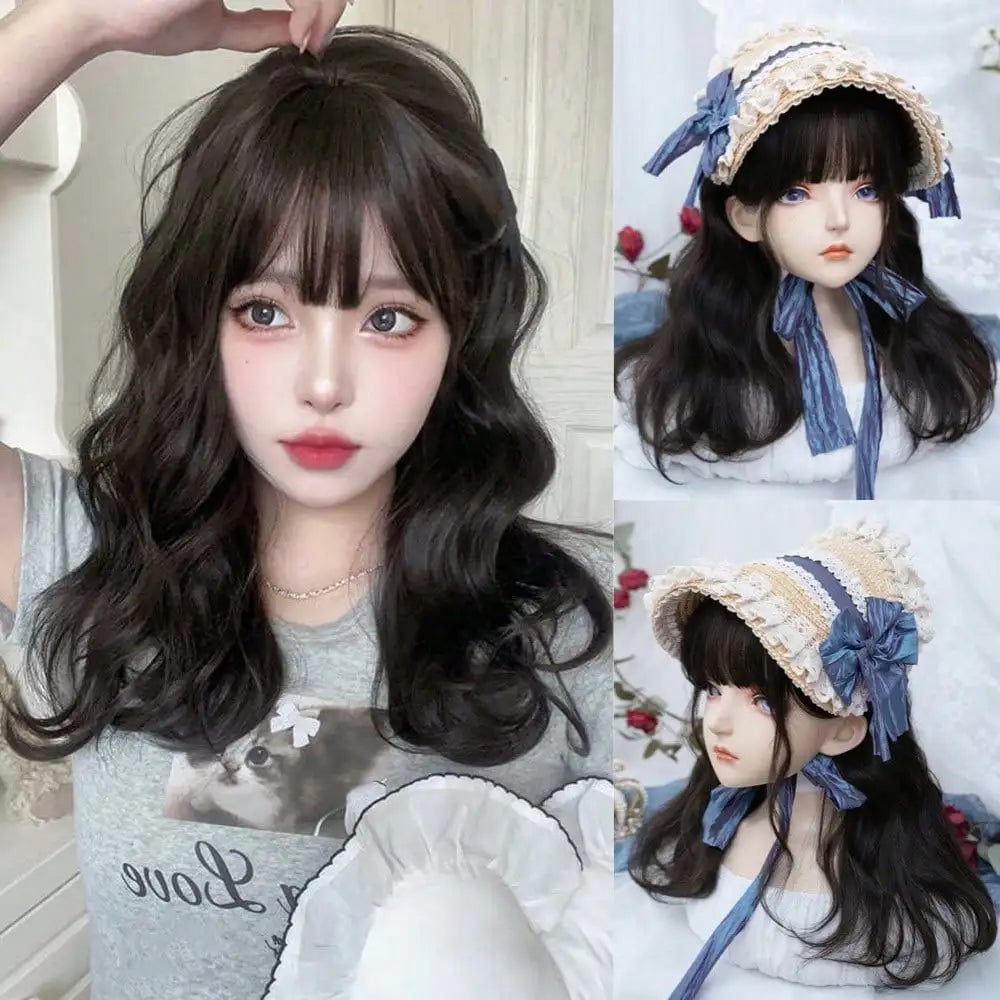 Short Curly Bob Wig with Bangs for Cosplay and Daily Wear - 29