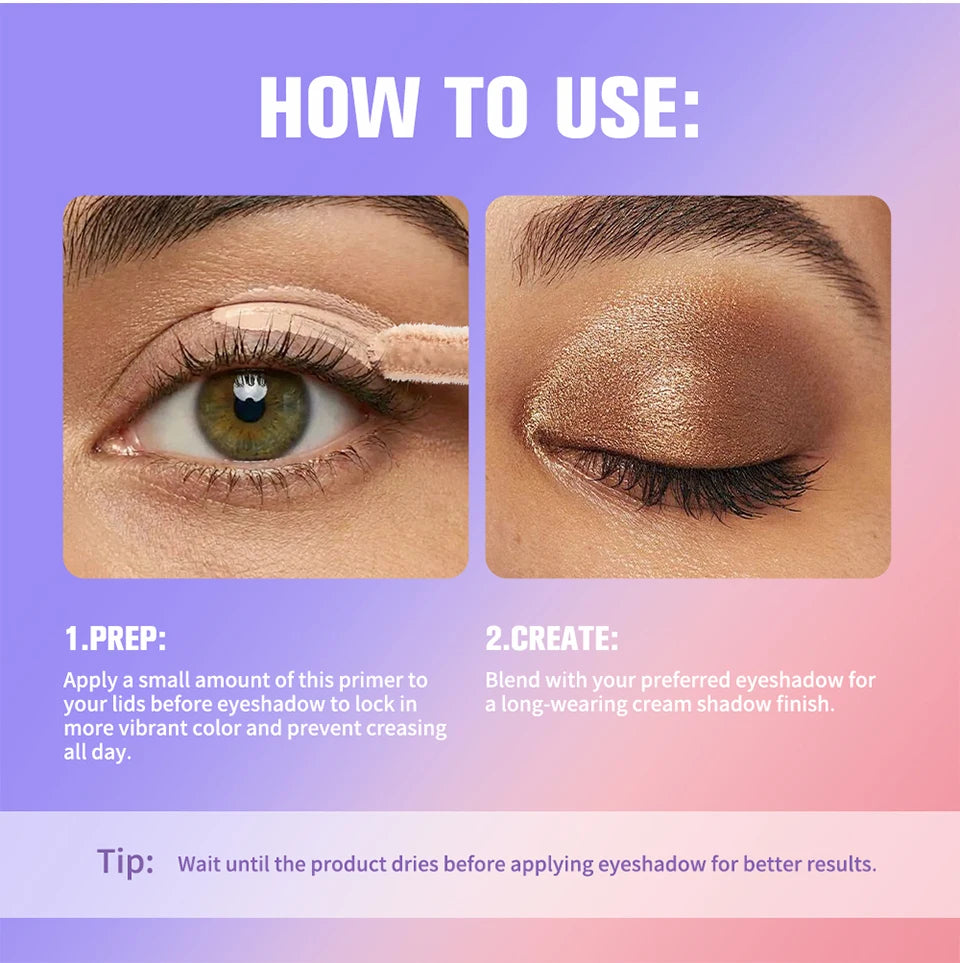 Smoothing Eyeshadow Primer for Long-Lasting Crease-Proof Makeup Wear