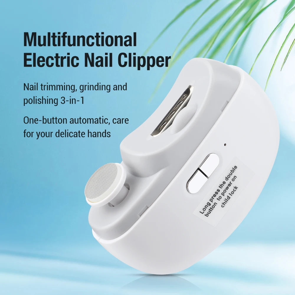 Electric Automatic Nail Clipper with Built-in Light for Safe Trimming