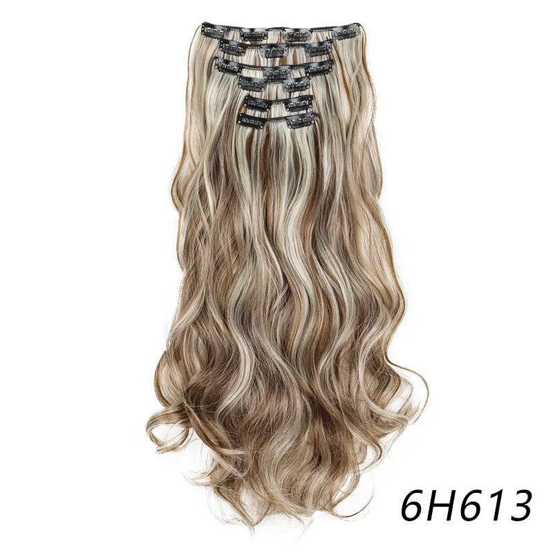 18-Inch Curly Clip-In Hair Extensions for Instant Volume