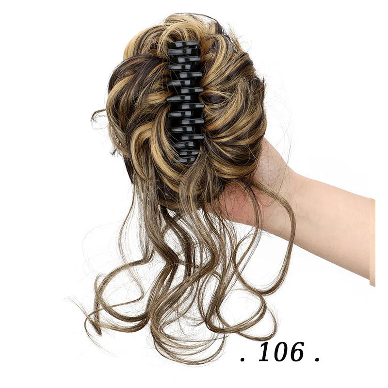 Elastic Curly Hair Bun Extension for Instant Volume and Updo Hairstyles - 25