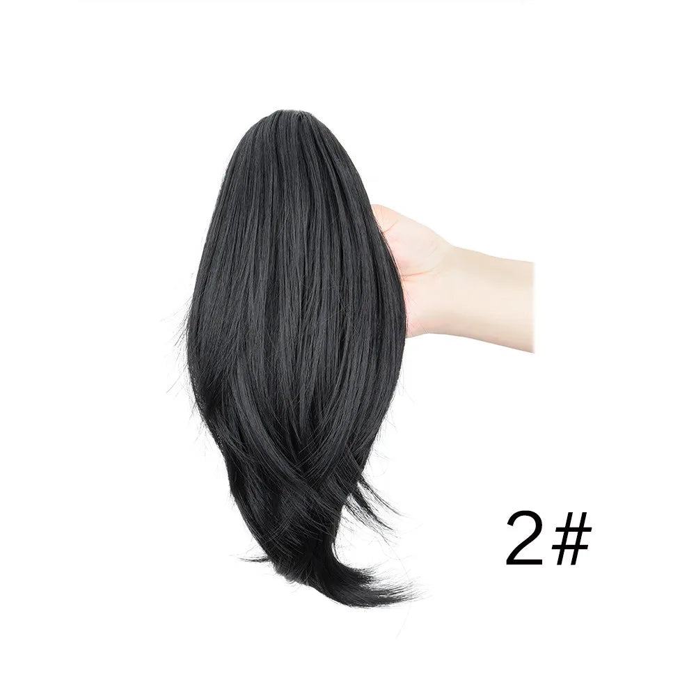 Short Synthetic Claw Clip Ponytail Extension for Natural Voluminous Hair - 8