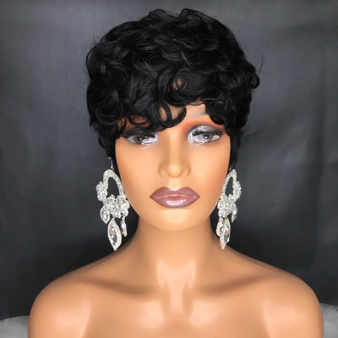 Short Curly Pixie Cut Wig for Women