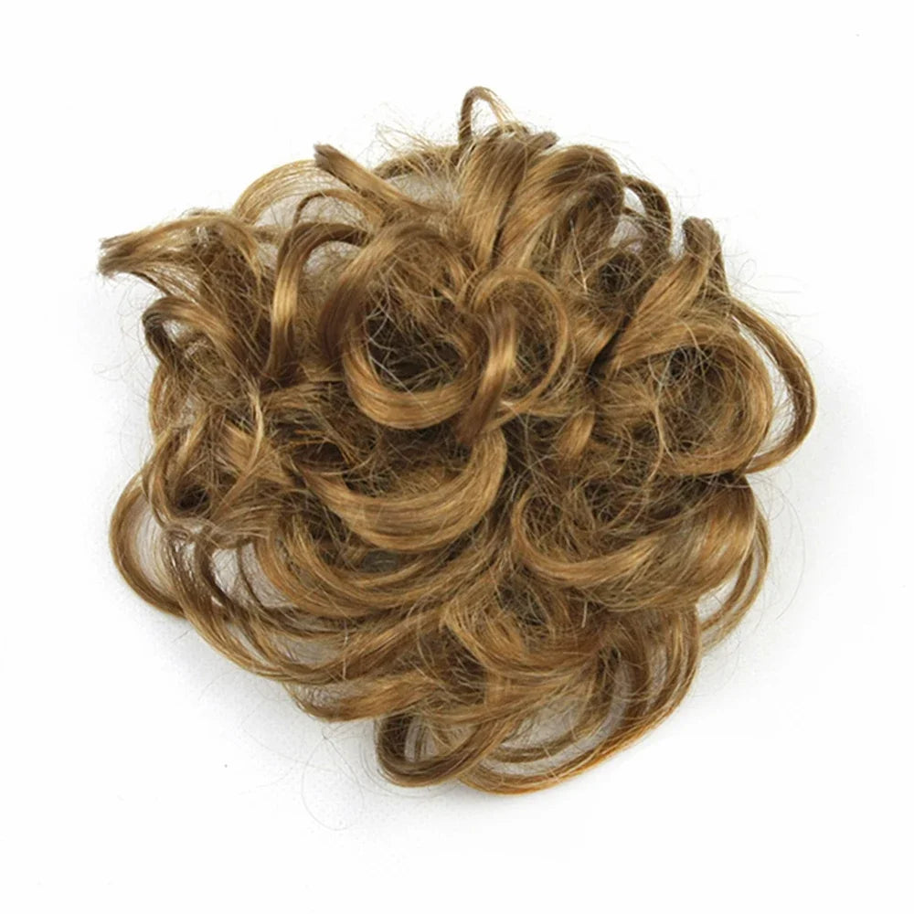 Messy Curly Hair Bun Extension for Instant Volume and Elegant Styles - 16
