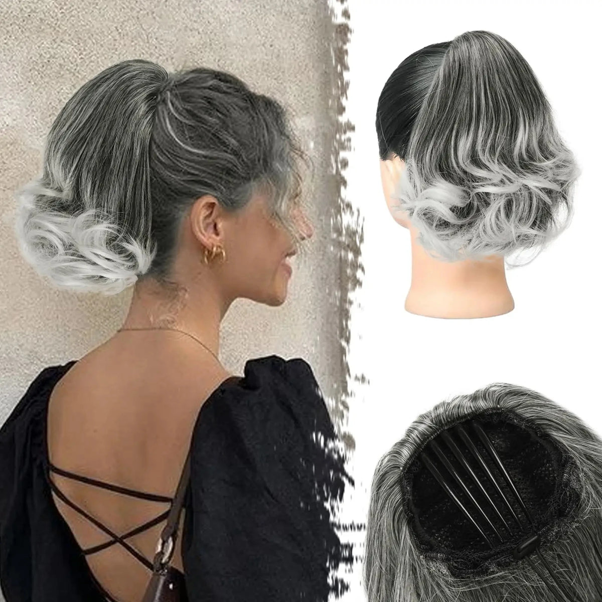 Short Curly Claw Clip Ponytail Hair Extension for Instant Volume