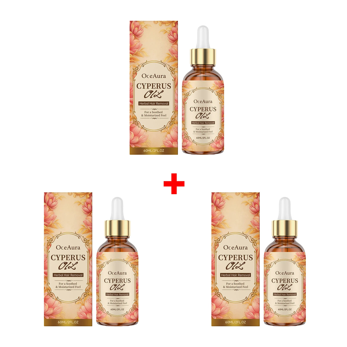 Herbal Cyperus Oil for Hair Growth Inhibition and Smooth Skin Care