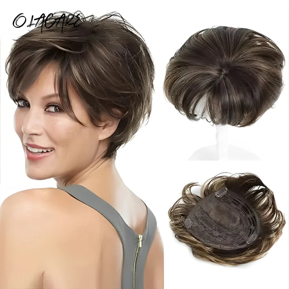 Short Pixie Cut Hair Topper for Thinning Hair - 1