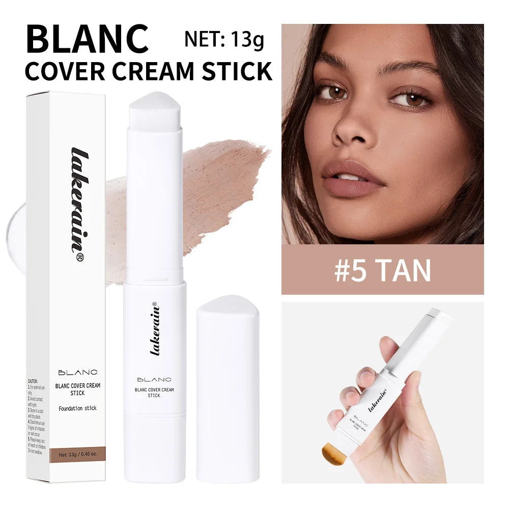 Creamy Blendable Foundation Stick with Built-in Detachable Brush