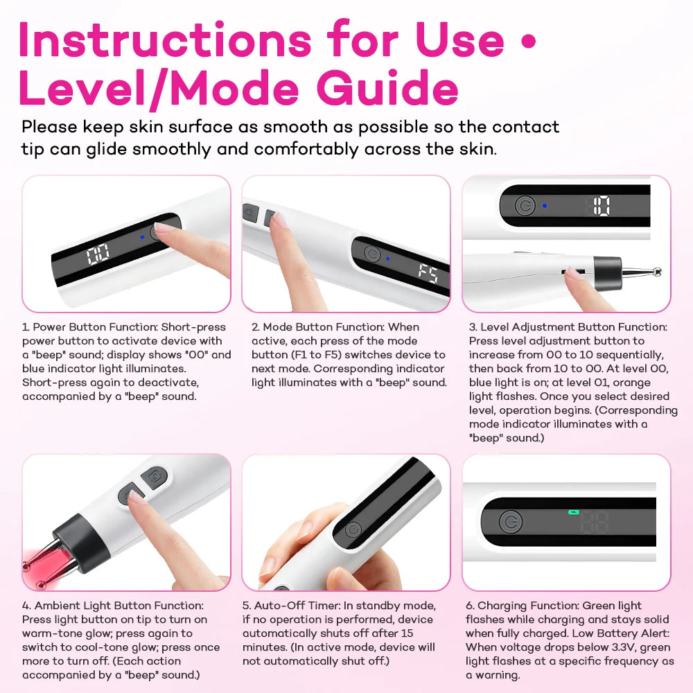 Handheld Electric Precision Massager for Face Neck and Body - 14