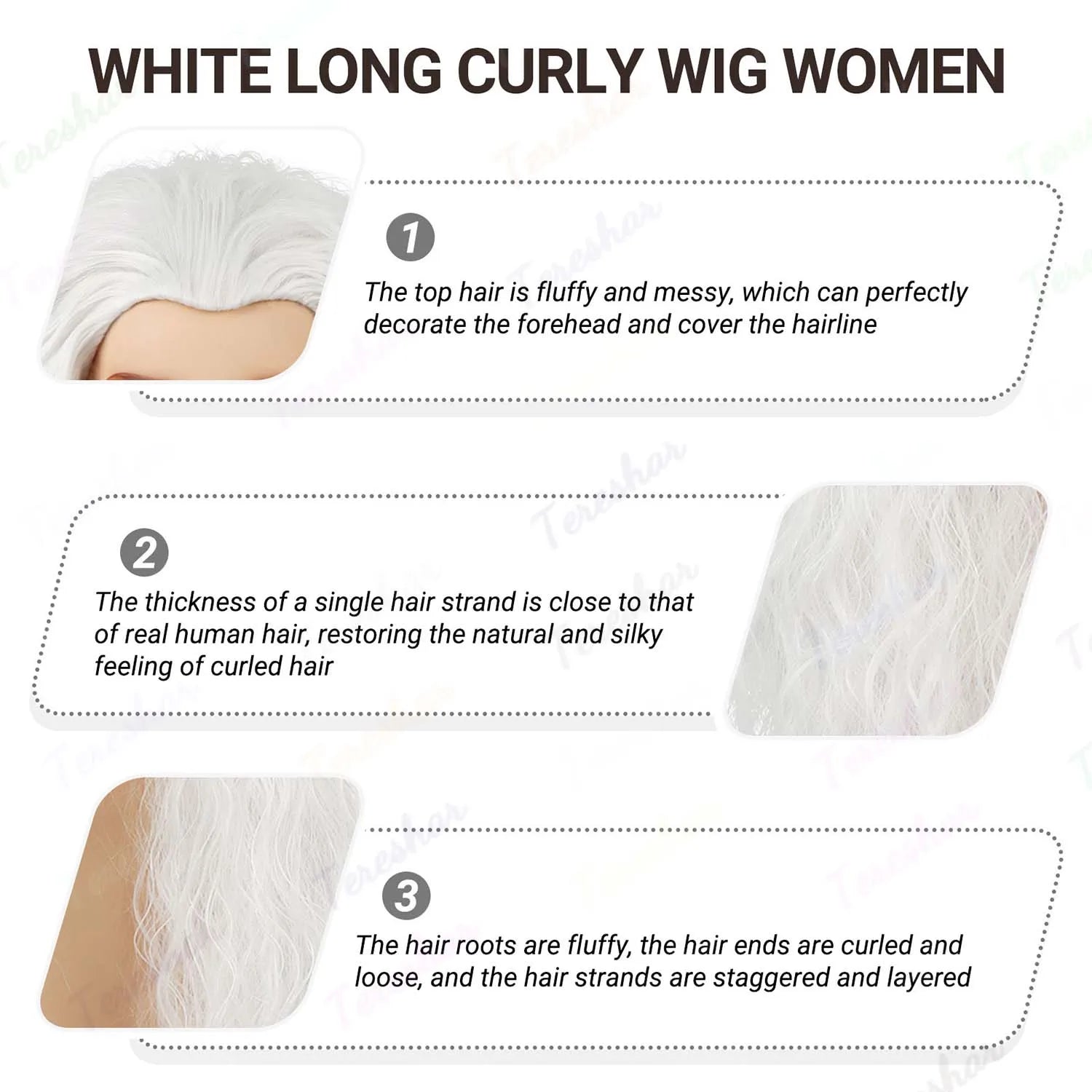 Long Curly Synthetic Witch Wig for Halloween Costume and Cosplay Parties - 5