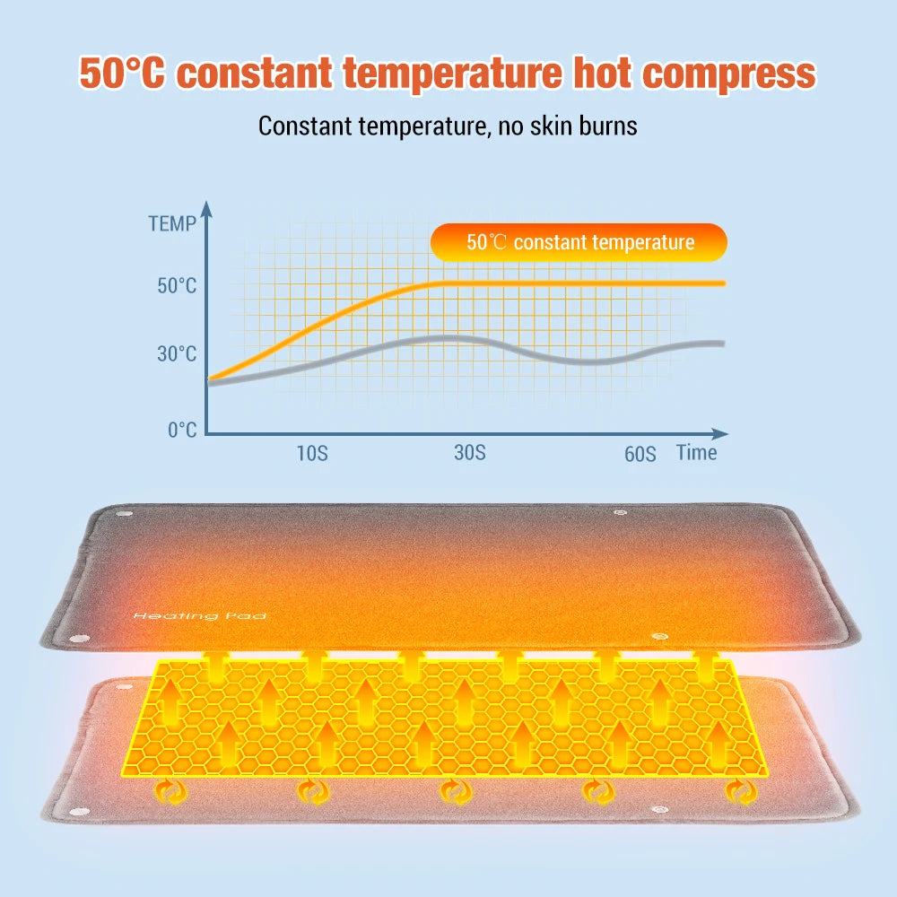 USB Heated Graphene Hand Warmer and Desk Heating Pad for Winter Comfort