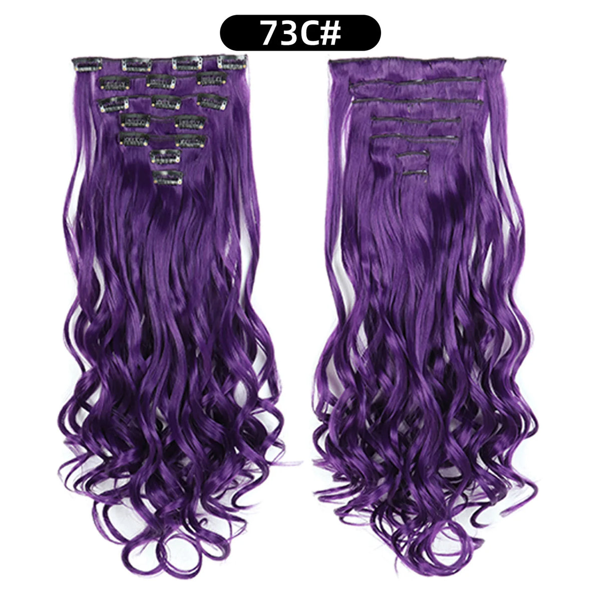 22 Inch Deep Wave Clip-In Hair Extensions Full Head Set