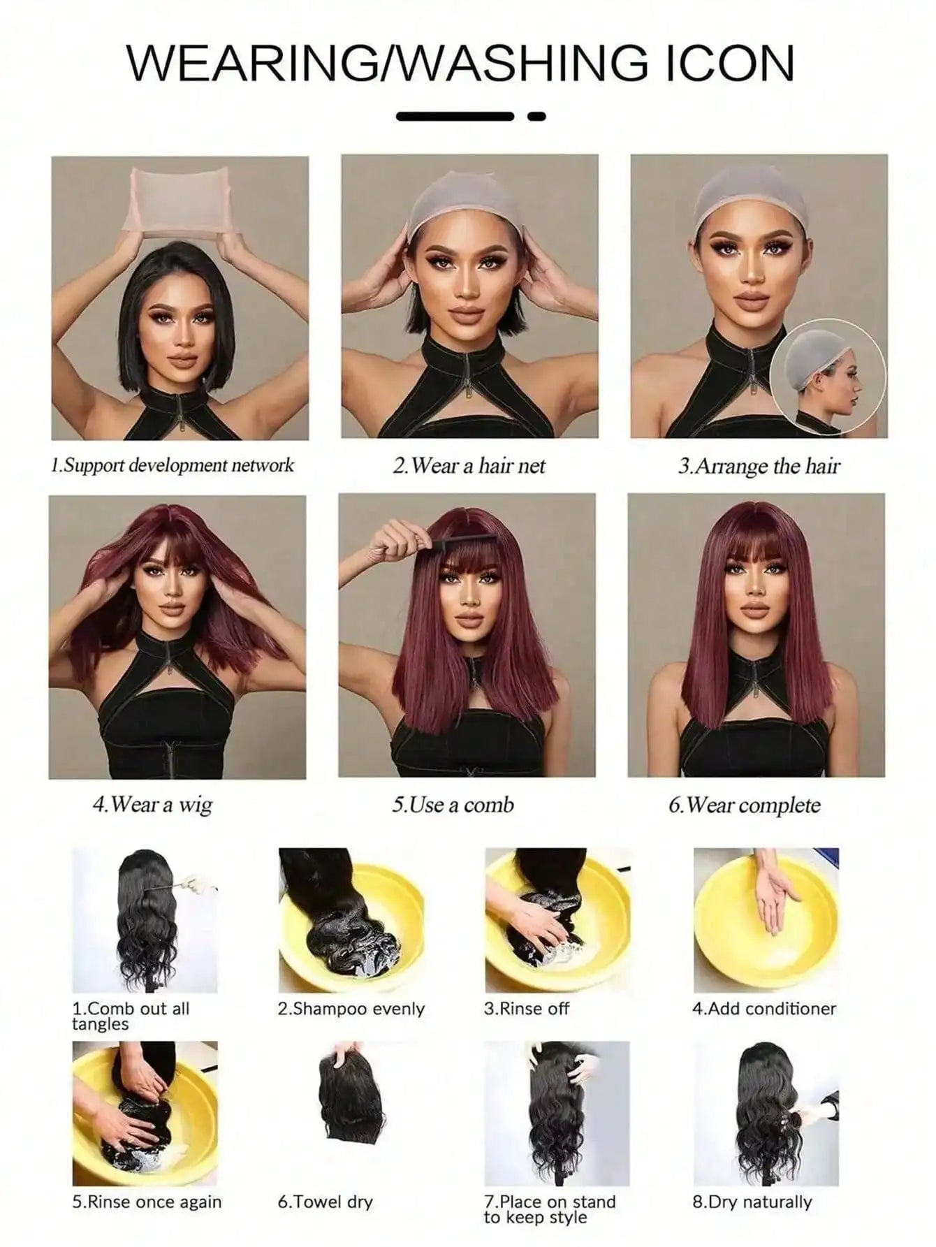 Wavy Brown Cosplay Wig with Curly Pigtails for Costume Parties - 16