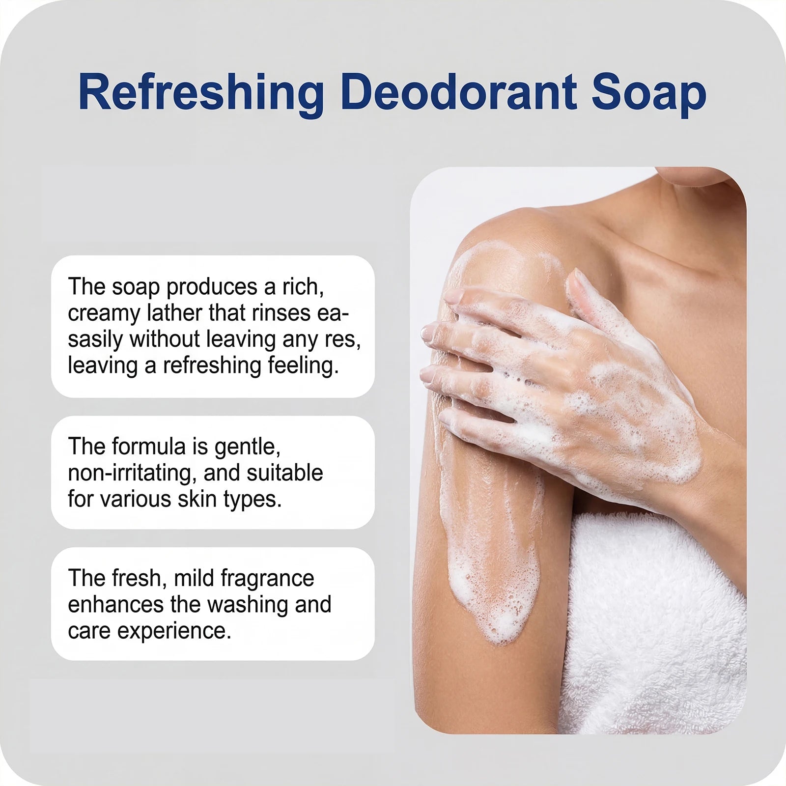 Natural Persimmon Deodorizing Soap Bar for Refreshing Body Odor Control - 15