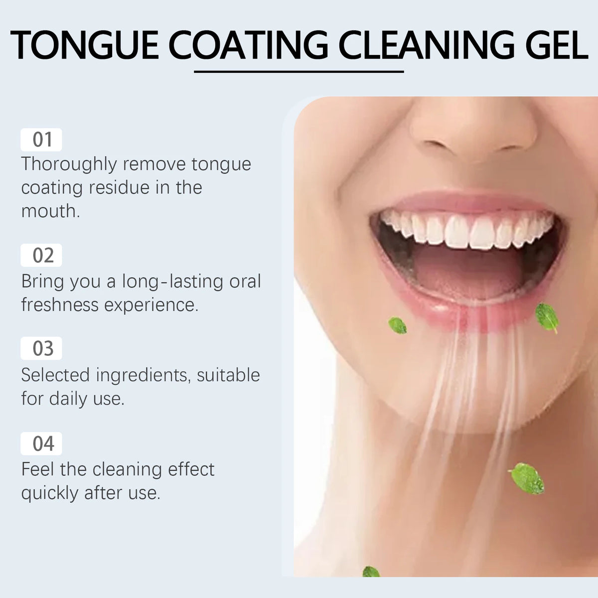 Tongue Cleaning Gel and Scraper Kit for Bad Breath and Oral Hygiene