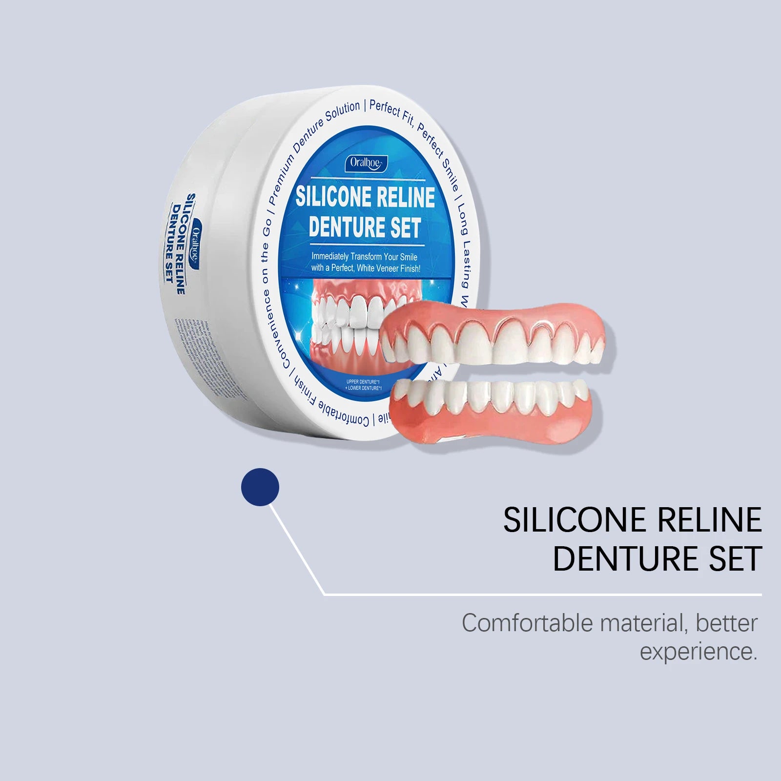 Soft Silicone Denture Reline Kit for Comfortable Temporary Dental Repair - 18
