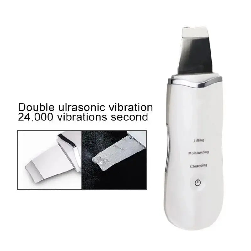 3-in-1 Ultrasonic Facial Skin Scrubber and Pore Cleaning Spatula - 3