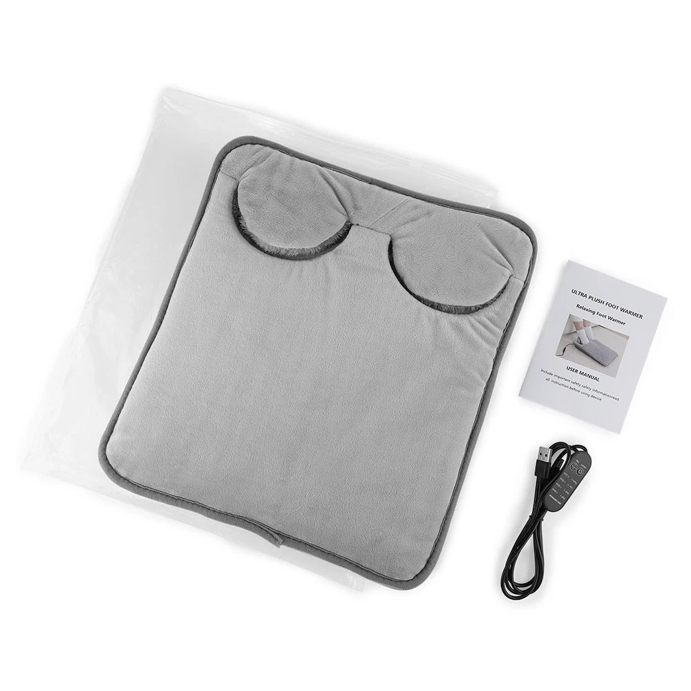 Electric Heated Foot Warmer with Adjustable Temperature and Timer - 16