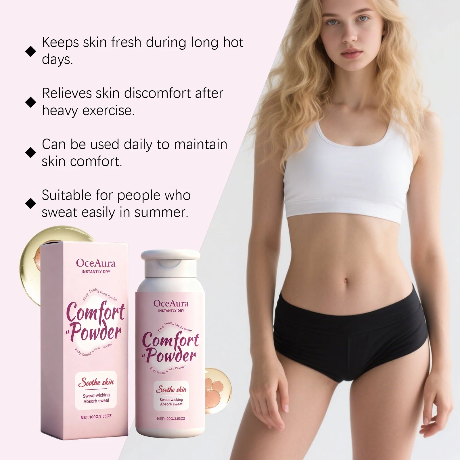 All-Over Body Powder for Instant Sweat Absorption and Skin Comfort - 6