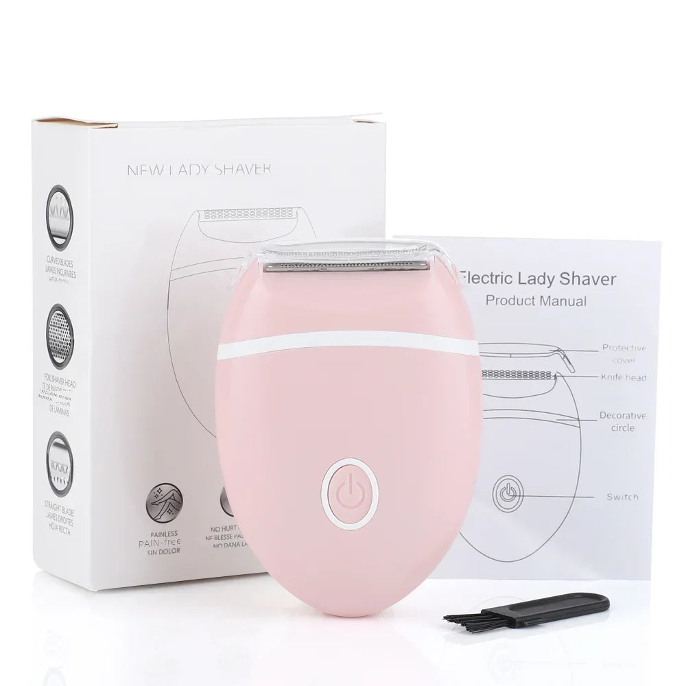 Compact 3-in-1 Electric Lady Shaver for Painless Full Body Hair Removal - 1