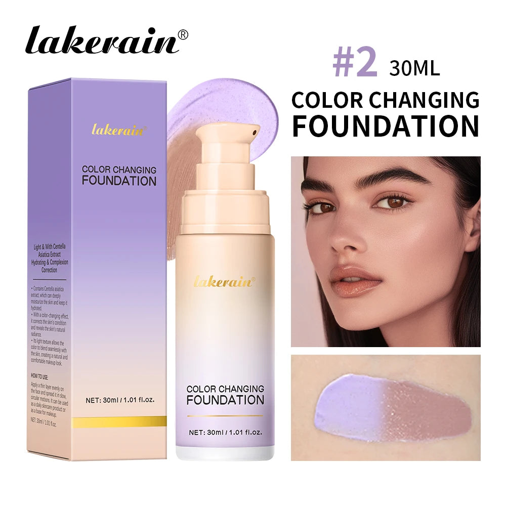 Color Changing Liquid Foundation for Natural Even Skin Tone - 22